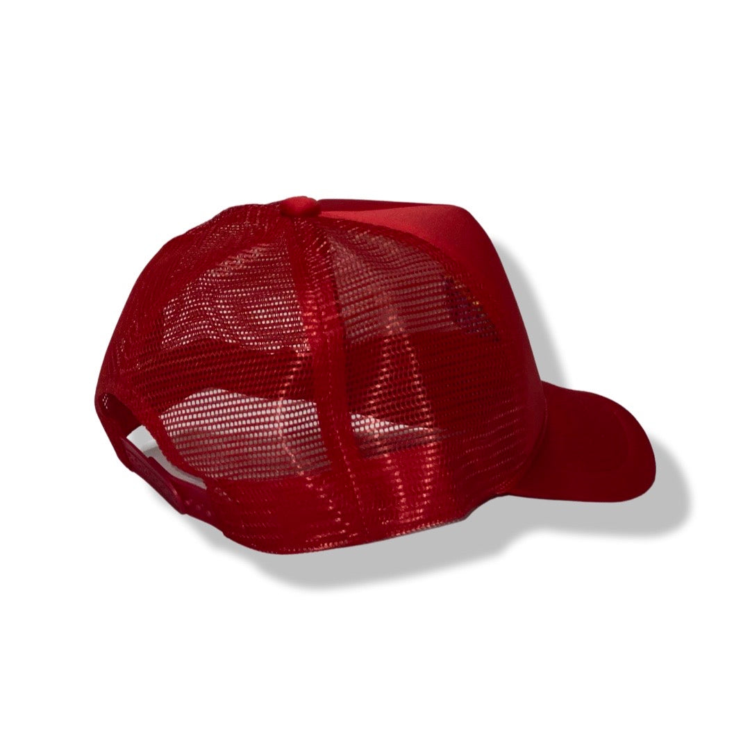 Block Trucker Hat (Red)