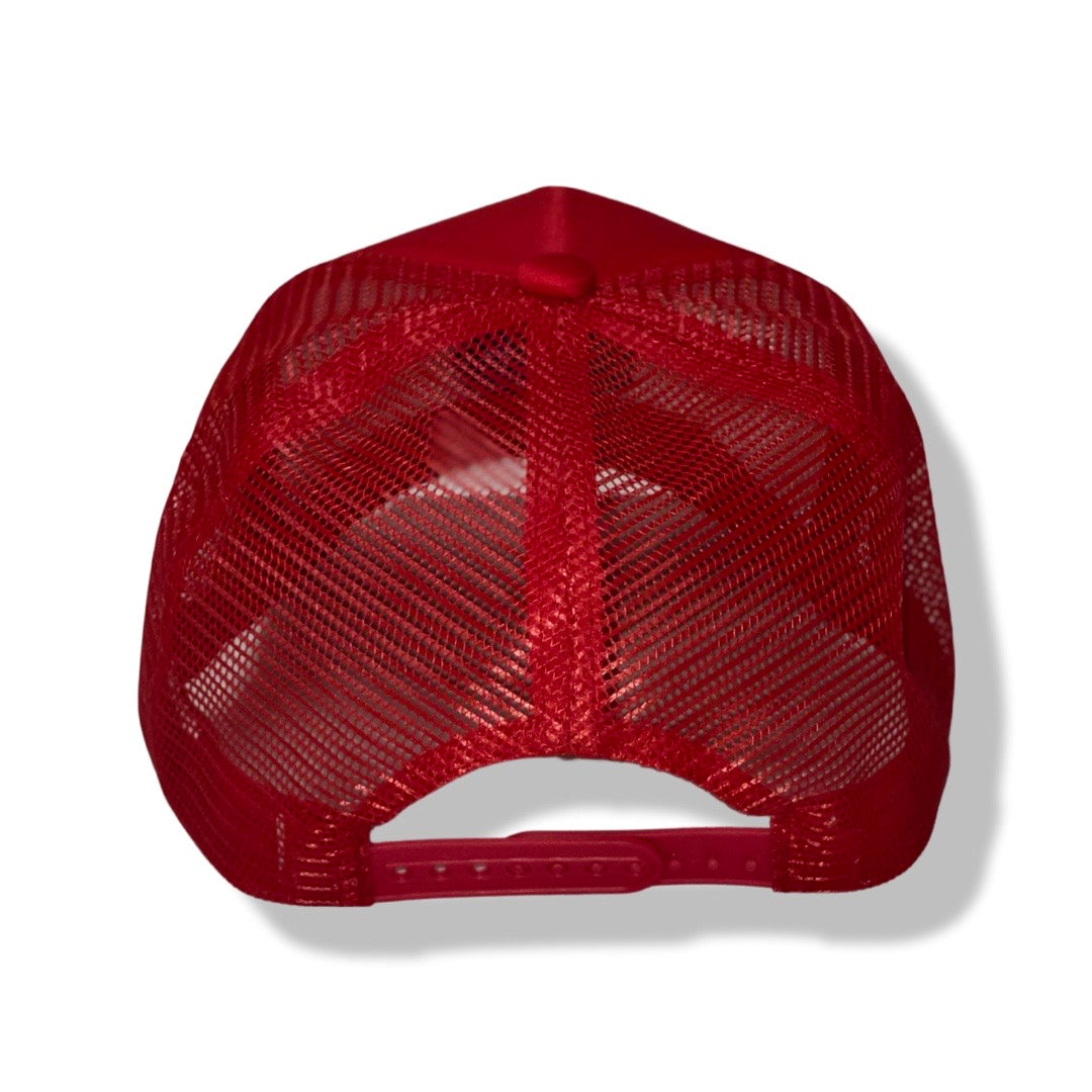Block Trucker Hat (Red)